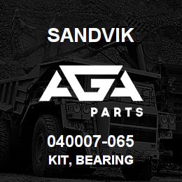 040007-065 Sandvik KIT, BEARING | AGA Parts
