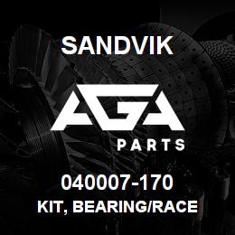 040007-170 Sandvik KIT, BEARING/RACE | AGA Parts