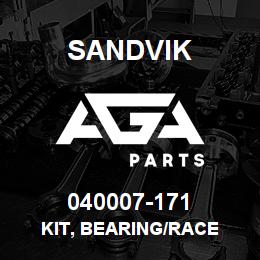 040007-171 Sandvik KIT, BEARING/RACE | AGA Parts
