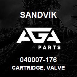 040007-176 Sandvik CARTRIDGE, VALVE | AGA Parts