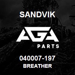 040007-197 Sandvik BREATHER | AGA Parts