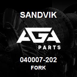 040007-202 Sandvik FORK | AGA Parts