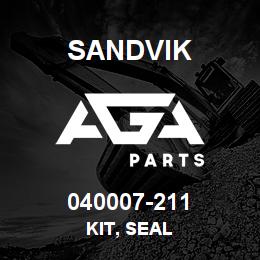040007-211 Sandvik KIT, SEAL | AGA Parts