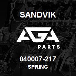 040007-217 Sandvik SPRING | AGA Parts