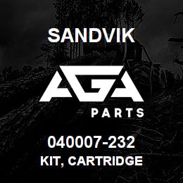 040007-232 Sandvik KIT, CARTRIDGE | AGA Parts