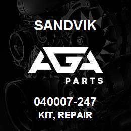040007-247 Sandvik KIT, REPAIR | AGA Parts