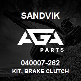 040007-262 Sandvik KIT, BRAKE CLUTCH | AGA Parts