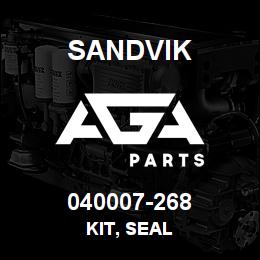 040007-268 Sandvik KIT, SEAL | AGA Parts