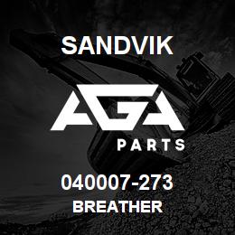 040007-273 Sandvik BREATHER | AGA Parts