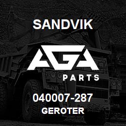 040007-287 Sandvik GEROTER | AGA Parts