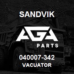 040007-342 Sandvik VACUATOR | AGA Parts