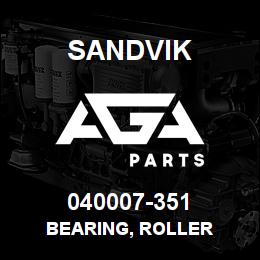 040007-351 Sandvik BEARING, ROLLER | AGA Parts