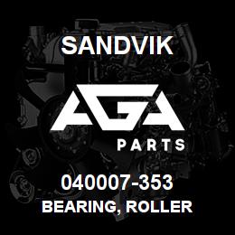 040007-353 Sandvik BEARING, ROLLER | AGA Parts