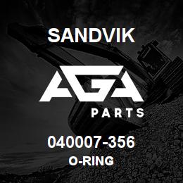 040007-356 Sandvik O-RING | AGA Parts