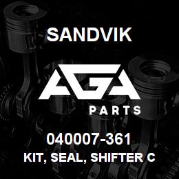 040007-361 Sandvik KIT, SEAL, SHIFTER CONTROL | AGA Parts