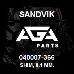 040007-366 Sandvik SHIM, 0.1 MM. | AGA Parts