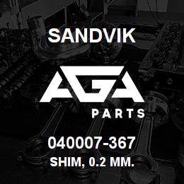 040007-367 Sandvik SHIM, 0.2 MM. | AGA Parts
