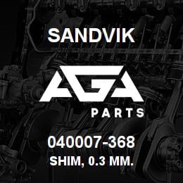 040007-368 Sandvik SHIM, 0.3 MM. | AGA Parts