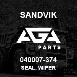 040007-374 Sandvik SEAL, WIPER | AGA Parts