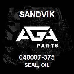 040007-375 Sandvik SEAL, OIL | AGA Parts