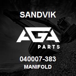 040007-383 Sandvik MANIFOLD | AGA Parts