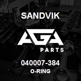 040007-384 Sandvik O-RING | AGA Parts