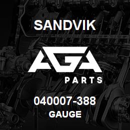 040007-388 Sandvik GAUGE | AGA Parts