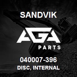 040007-396 Sandvik DISC, INTERNAL | AGA Parts