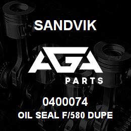 0400074 Sandvik OIL SEAL F/580 DUPE SEE TEXT | AGA Parts
