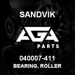 040007-411 Sandvik BEARING, ROLLER | AGA Parts