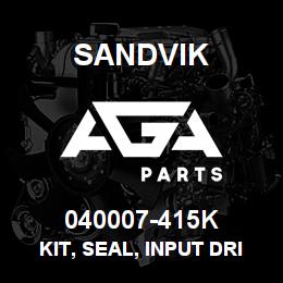 040007-415K Sandvik KIT, SEAL, INPUT DRIVE RB | AGA Parts