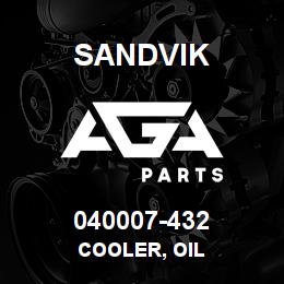040007-432 Sandvik COOLER, OIL | AGA Parts