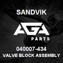 040007-434 Sandvik VALVE BLOCK ASSEMBLY | AGA Parts