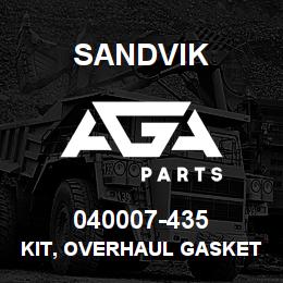 040007-435 Sandvik KIT, OVERHAUL GASKET | AGA Parts