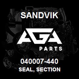 040007-440 Sandvik SEAL, SECTION | AGA Parts