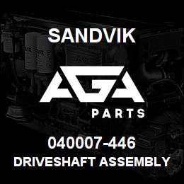 040007-446 Sandvik DRIVESHAFT ASSEMBLY | AGA Parts
