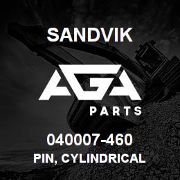 040007-460 Sandvik PIN, CYLINDRICAL | AGA Parts