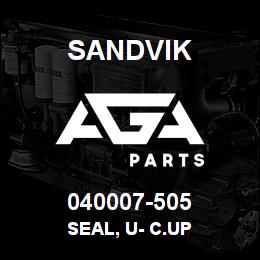 040007-505 Sandvik SEAL, U- C.UP | AGA Parts