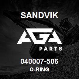 040007-506 Sandvik O-RING | AGA Parts
