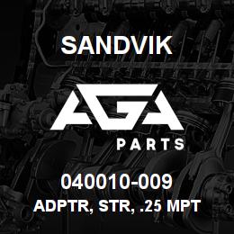040010-009 Sandvik ADPTR, STR, .25 MPT X .38 FJIC RB | AGA Parts