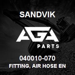 040010-070 Sandvik FITTING, AIR HOSE END .25FJIC | AGA Parts
