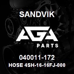 040011-172 Sandvik HOSE 4SH-16-16FJ-000-16FJ-177 | AGA Parts