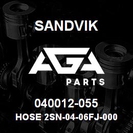 040012-055 Sandvik HOSE 2SN-04-06FJ-000-06FJ-57.2 | AGA Parts