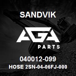 040012-099 Sandvik HOSE 2SN-04-06FJ-000-06FJ-101 | AGA Parts
