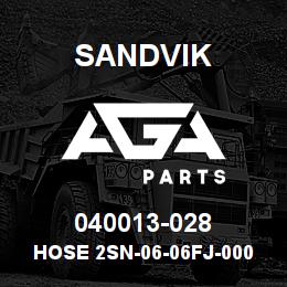 040013-028 Sandvik HOSE 2SN-06-06FJ-000-06FJ-30.6 | AGA Parts