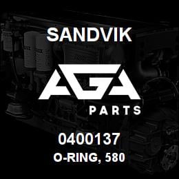 0400137 Sandvik O-RING, 580 | AGA Parts