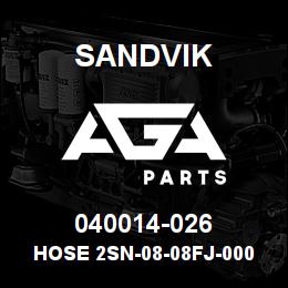 040014-026 Sandvik HOSE 2SN-08-08FJ-000-08FJ-29 | AGA Parts