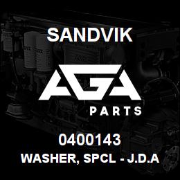 0400143 Sandvik WASHER, SPCL - J.D.AXLES | AGA Parts