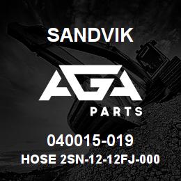 040015-019 Sandvik HOSE 2SN-12-12FJ-000-12FJ-22.3 | AGA Parts