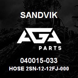 040015-033 Sandvik HOSE 2SN-12-12FJ-000-12FJ-36.3 | AGA Parts